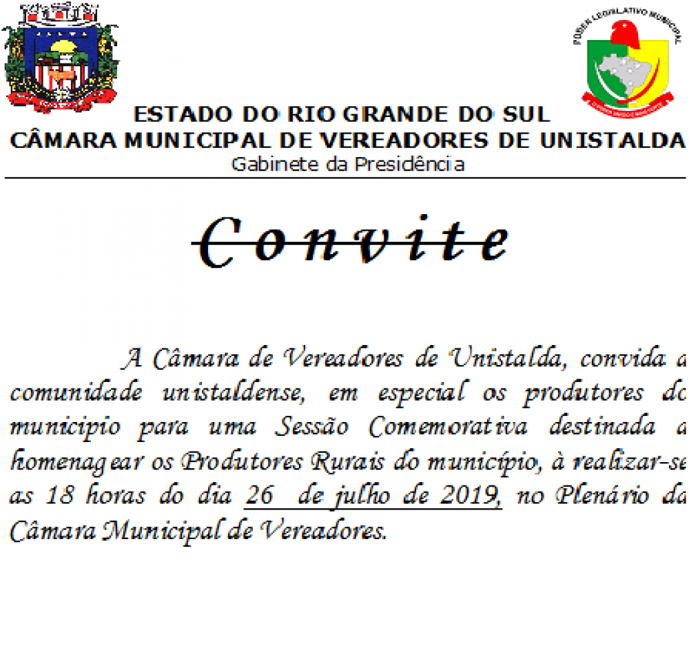Sessão Solene em homenagem aos produtores rurais do município